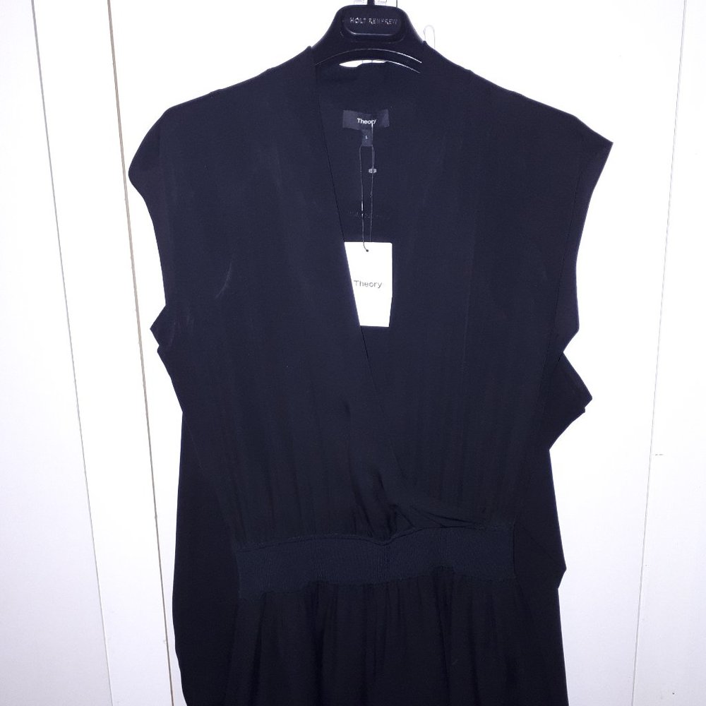 Elegant Silk Wide leg Coulotte Jumpsuit Sz L